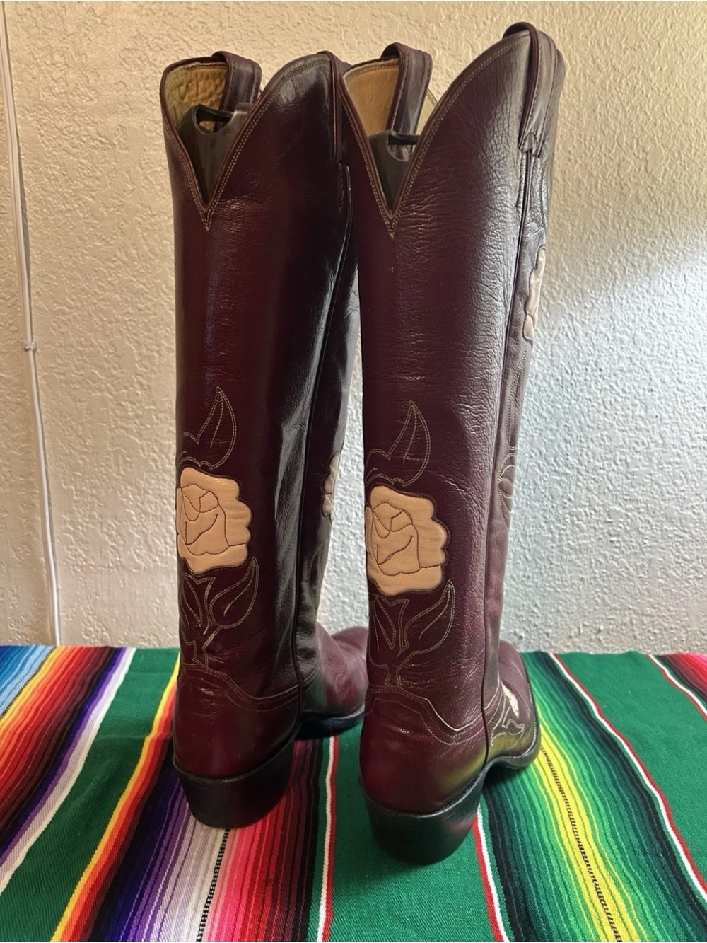*RARE* Vintage Justin Western Knee-High Leather Cowboy Boots - Picture 5 of 10